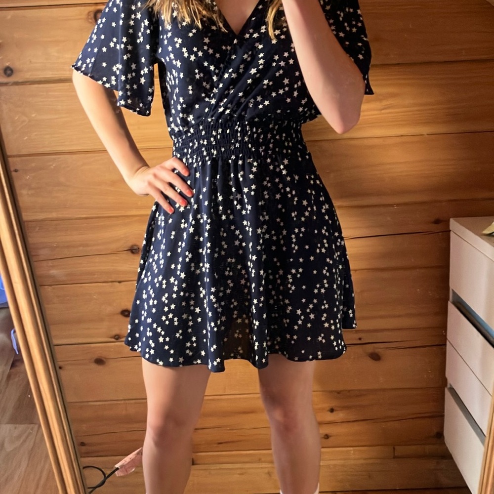 Women’s size medium star dress by heart and hips navy blue